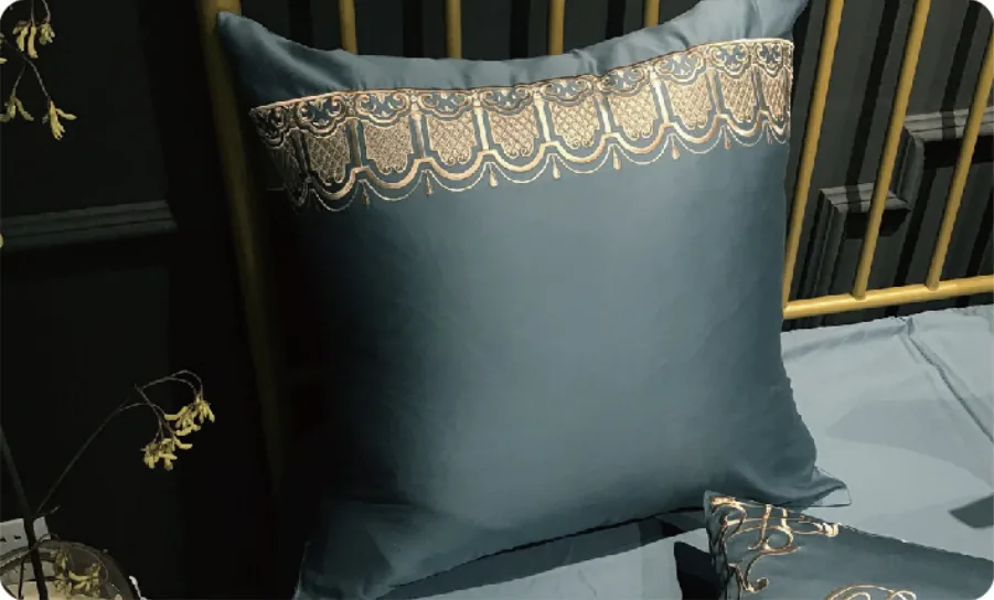 Embroidered cushion, from the catalogue — Sinsim Home Textiles Embroidery Machine