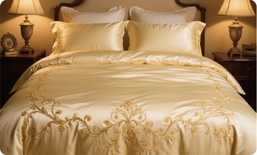 Embroidered bedding, from the catalogue — Sinsim Home Textiles Embroidery Machine