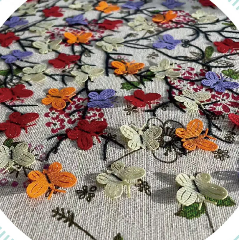 Laser Cutting Device embroidery result, from the official Sinsim catalogue